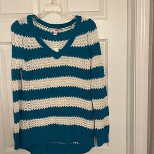 Juniors Bongo Caribbean Sea:Cream Waffle Tunic Size M